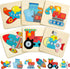 6 Pack Wooden Puzzles for Toddler 1-3 Years Old Wood Jigsaw Puzzles for Boys Montessori Games and Educational Toys for Kids Wooden Toddler Puzzles...