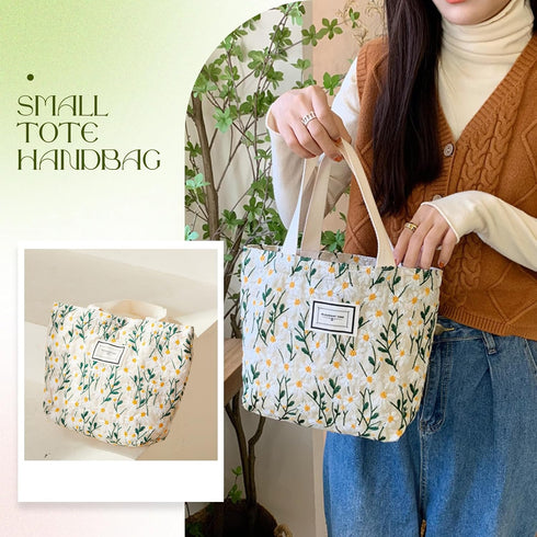 Women's Tote Bag Mini Flowers Embroidered Handbag Small Cellphone Purse Canvas Hobo Bag...