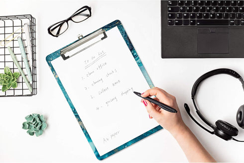 Hongri Plastic Clipboard, Standard A4 Letter Size Clip board for Students, Teacher, Kids, Low Profile Clip, Decorative Clipboards, Cute Clip board...