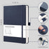 RETTACY Journaling Notebooks 2-Pack - A5 Notebooks College Ruled with 192 Numbered Pages per Pack, for Work, School, 100 GSM Acid-Free Paper, Leat...