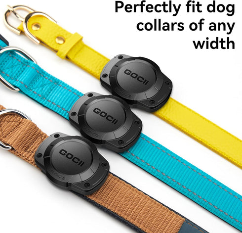 Airtag Dog Collar Holder 2 Pack,Super Waterproof Mount for Apple AirTag,Fits All Pet Width Collars,AirTag Holder Case for Small Medium Large Dogs....