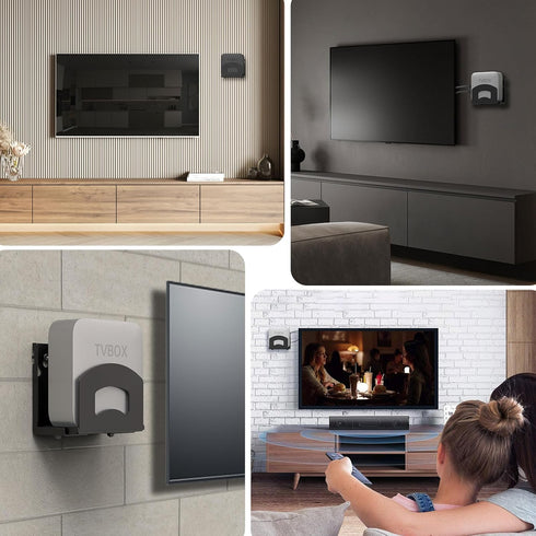 Cable Box Mount,Adjustable Wall Mount Holder for Small and Narrow Devices Like Cable Boxes,DVD Players,Modems,Streaming Media Devices and Other Me...