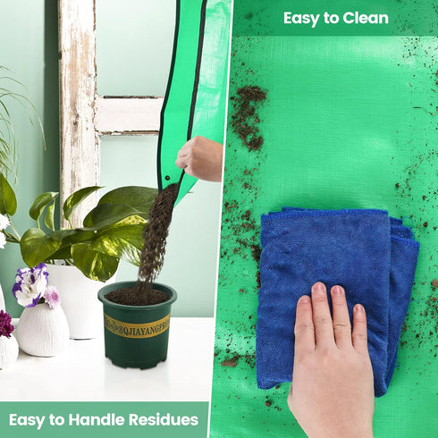 39.5" X 31.5" Large Repotting Mat for Indoor Plant Transplanting and Dirt Control - Portable Potting Tray for Gardening Lovers...