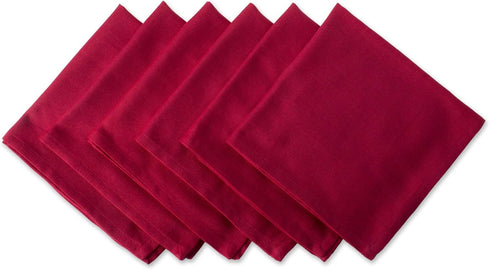 DII Variegated Tabletop Collection, Napkin Set, 20x20, Tango Red, 6 Piece...
