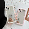 Jmltech for iPhone 15 Case Mirror Curly Wave Frame Shape Silicone Cute Shockproof Ultra Thin Protective Phone Case for iPhone 15 Beige Bumper...