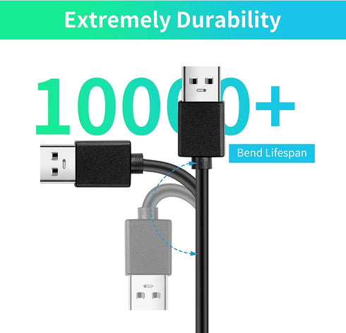 Micro B Cable, USB 3.0 A Male to Micro USB 3.0 Sync Cord,Data Wire for Toshiba,Seagate,Samsung,WD, My Passport and More External Hard Drive(1ft/35...