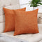 Anickal Thanksgiving Pillow Covers 20x20 Inch for Fall Decor Set of 2 Burnt Orange Rustic Linen Decorative Square Throw Pillow Covers Cushion Case...