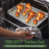 9 Inch Baking Tray Pan & Cooling Rack Set, Joyfair Stainless Steel Rectangular Toaster Oven Pan with Grid Rack for Cookies/Meats/Bacon, Non-toxic ...