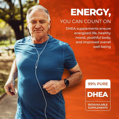 Mt. Angel Vitamins - Pure DHEA 25mg - DHEA Supplement for Men + Women - Supplement to Help Support Healthy Aging, Muscle Integrity, Energy + Hormo...