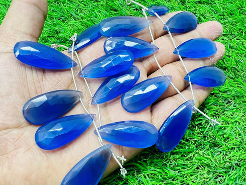 1 Strand Iolite Quartz 4 Pcs Beads Size 35x15mm Pear Shape Cut Faceted Beads for Jewellery Making, Beading & Craft Supplies KCRAFTS-RK_k80...