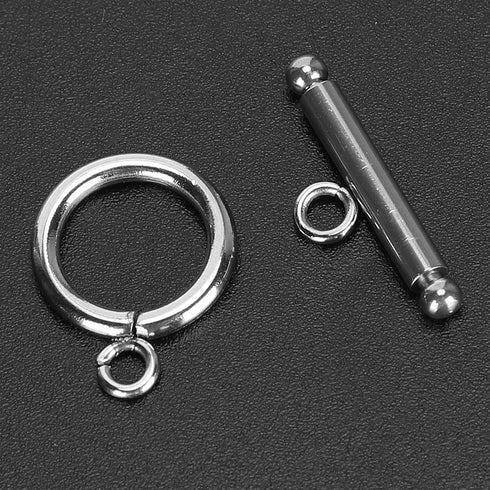 Stainless Steel OT Buckle, Necklace Toggle Clasps Standard Jewelry Connectors End Clasps T Bar Closure DIY Jewelry Making Supplies for Women Brace...