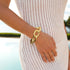 HUASAI Chunky Gold Bracelets for Women Thick Paperclip Bracelet Link Chain Bracelet for Women Gold Jewelry for Women Birthday Gifts for Her...