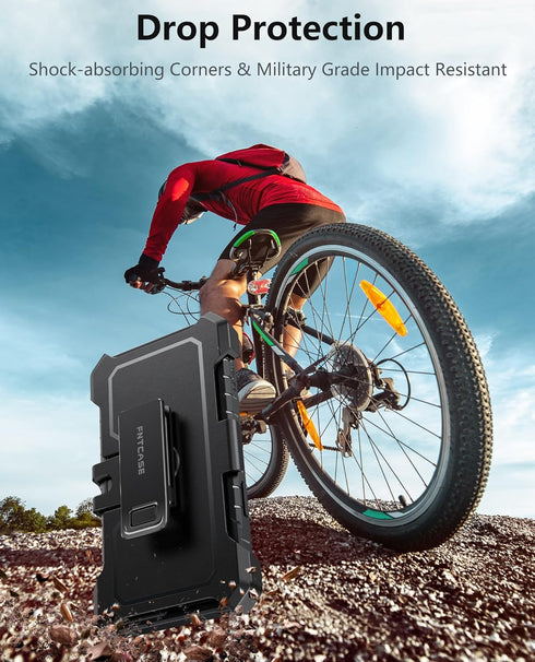FNTCASE for iPhone 13 Pro-Max Case: Military Grade Shockproof Full Protective Rugged Cell Phone Cover with Kickstand & Belt-Clip Holster, Drop Pro...