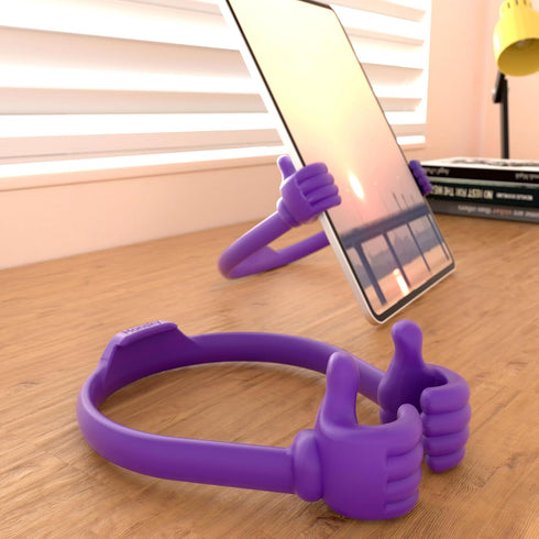 Honsky Thumbs-up Cell Phone Stand Holder, Tablet Stand Cradle for Desk Desktop Smartphone Cellphone Mobile Phone Tablets – Universal Adjustable Fl...