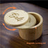 Totally Bamboo Salt Cellar Bamboo Storage Box with Magnetic Swivel Lid, 6 Ounce Capacity, Salt Engraved on Lid...