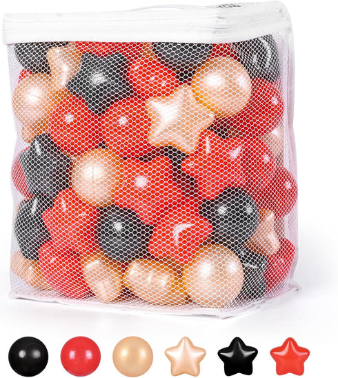 Star Ball Pit Balls, Pack of 100 Plastic Toy Balls for Kids, Gift for Baby Toddler Birthday Christmas, Ball Pool Play Tent, Baby Kiddie Pool Water...