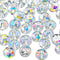 Highergo 500 Pieces DIY Glass Crystal Rondelle AB Glass Beads Faceted Rondelle Beads for Bracelets Necklace Pendants Jewelry Making DIY Craft Proj...