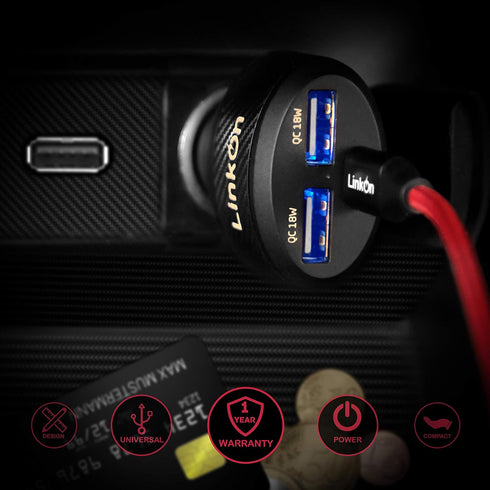 LinkOn 84W USB C Car Charger with 60W PD3.0 and 18W QC3.0 Ports Compatible with MacBook Dell XPS Google Chromebook Acer ASUS Xiaomi Huawei FCP SCP...