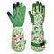 WANCHI Gardening Gloves, Durable and Comfortable Women's Long Garden Gloves for Gardening Work and Yard Work, Leather Gardening Gloves for Women, ...
