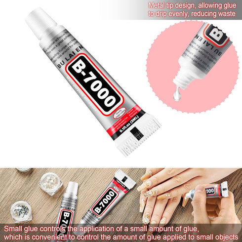 B7000 Glue Clear Adhesive Jewelry Bead B-7000 Glue for Jewelry Rhinestone DIY Cell Phone Repair Clothes Glass Metal Stone Beads Wooden Small Part ...