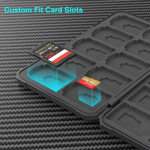 SD Card Holder Memory Card Case for SD SDHC SDXC TF Card, SD Cards Storage Organizer for 20 SD Cards and 20 Micro SD Cards....