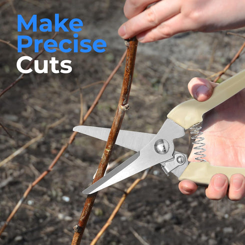 SereneLife Gardening Hand Pruner, Pruning Shear with Straight Stainless Precision-Sharpened Steel Blades, Soft and Comfortable Grip Avoid Hand Fat...