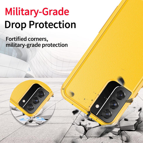 Unitedtime for Galaxy S22 Plus Case, Dropproof Shockproof Military Grade Phone Cover Armor Heavy Duty for Samsung Galaxy S22 Plus (Yellow)...
