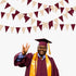 Burgundy Party Decorations Maroon Champagne Gold Triangle Banner Flag Bunting Pennant for Birthday Engagement Wedding Bridal Shower Baby Shower An...