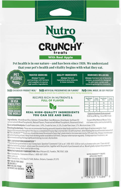 NUTRO Crunchy Dog Treats with Real Apple, 10 oz. Bag...