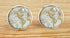 Custom Classic Jewelry Tuxedo Shirt Sliver Cufflinks Men's Unique Business Wedding Gifts (World Map)...