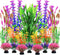 Fish Tank Decorations Plants, 20pcs Aquarium Decorations Plants Plastic, Fish Tank Accessories, Fish Cave and Hideout Ornaments, Aquarium Decor...