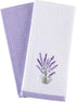 Kitchen Towels - Ultra Soft Cotton and Super Absorbent Dish, Large Kitchen Towel 24x16 Inches, Natural Cotton Dish Towels Pack of 2 (Lavender)...