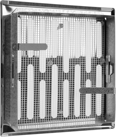 Vent Systems 5.5'' x 5.5" Inch Stainless Steel Vent Cover - Square Air Vent Louver - Removable Ventilation Grille - Integrated Insect Screen - HVA...