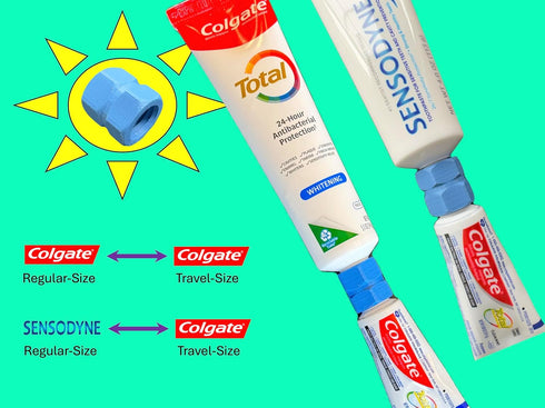 Travel-Size Toothpaste Refill Adapter and Squeezer, 4 Count (Pack of 1)...