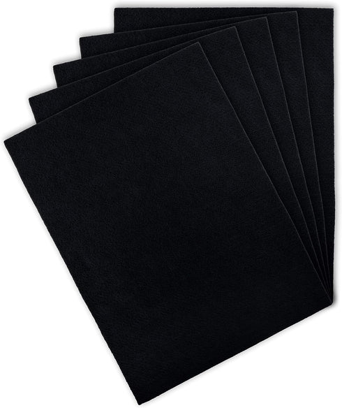 | Felt Fabric Sheets | 9" x 12" Inch | 5 Pieces | 1.5mm Thick | DIY Arts & Crafts, Patchwork Sewing, Felt Paper (Black)...