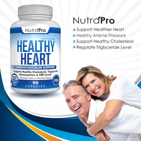 NutraPro Healthy Heart - Heart Health Supplements. Artery Cleanse & Protect. Supports Cholesterol and Triglyceride Balancing. GMP Certified...