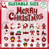 36 Pieces Christmas Magnets Merry Christmas Refrigerator Magnetic Santa Claus Fridge Magnet Stickers Happy Holiday Decoration for Car Mailbox Lock...