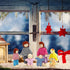 ONEST 15 Pieces Wooden Dollhouse Family Set Mini People Figures Sets Dollhouse Dolls Wooden Doll Family Pretend Play Figures Accessories for Prete...