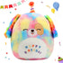 Easfan 12'' Original Rainbow Birthday Dog Plush Pillow Soft Puppy Plush Toy Cute Dog Stuffed Animal Birthday Gifts for Kids Toddlers...