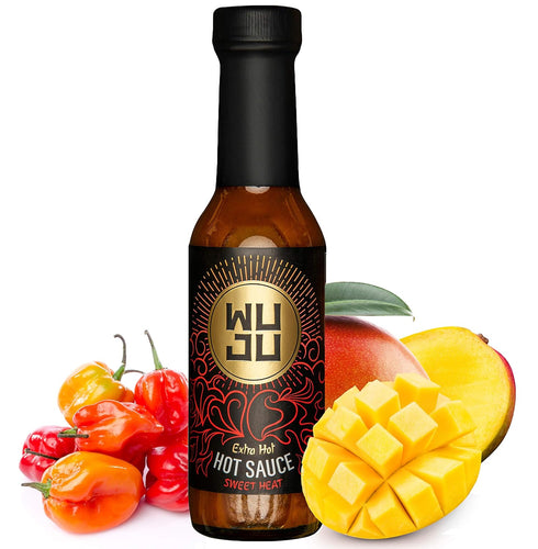 WUJU Extra Hot Sauce - Agave Based Hot Pepper Sauce - All-Natural Habanero Hot Sauce With Diverse Ingredients - Gourmet Hot Sauce - Hot Hot Sauce,...