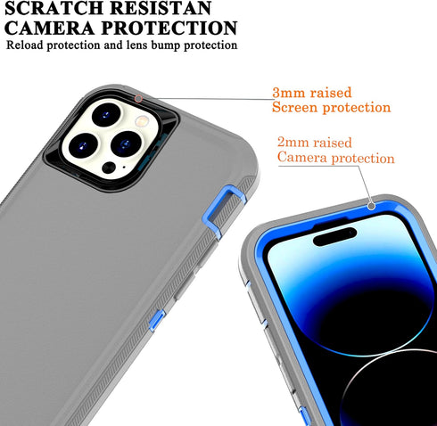 YmhxcY for iphone 14 Pro Case Shockproof Dropproof Dust-Proof Drop Proof 3-in-1 Durable Phone Case Heavy Duty Protection Phone Case Cover for Appl...