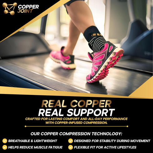 Copperfit Compression Ankle Brace for Women Support, Durable Design Foot and Ankle Support for Women & Men Ideal to Support for Sports, Running, C...
