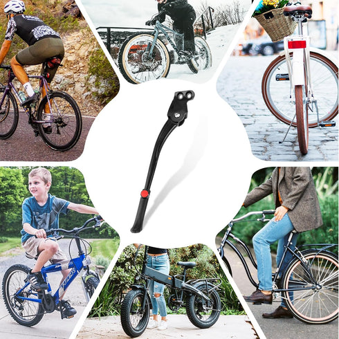 Bike Kickstand, 33-39cm Adjustable Aluminum Alloy Bicycle Stand for 24-29 inches Wheel Diameter Mountain Bike Road Bike...