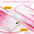 Ruky for iPhone 6 Plus 6s Plus 7 Plus 8 Plus Case, Glitter Clear Women Full Body Rugged Liquid Cover with Built-in Screen Protector, Gradient Pink...