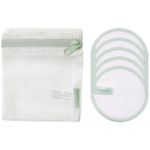 EcoTools Reusable Cotton Pads, Ultra Soft & Durable, Cleanses Skin, Applies Skincare, for Toner, Serums, & Makeup Remover, Sustainable Alternative...