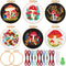 Juexica 6 Pcs Mushroom Cross Stitch Sets Mushroom Embroidery Kit for Beginners with Pattern and Instructions, 2 Embroidery Hoops, 6 Needles, Needl...