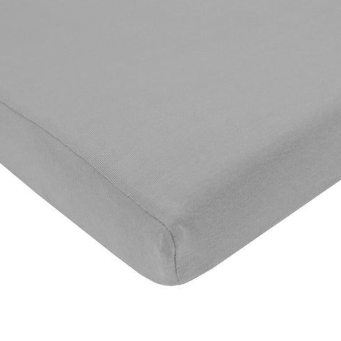 American Baby Company 100% Cotton Knit Fitted 18" x 36" Cradle/Bassinet Sheet - Compatible with Mika Micky Bassinet, Gray, Soft Breathable, for Bo...