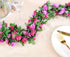 Miracliy 9Pcs 74FT Purple Flower Garland Artificial Rose Arch Vines Fake Spring Floral Garland for Flower Wall Backdrop Wedding Mothers Day Garden...