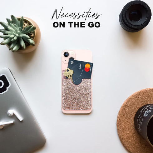 Glitter Koala Pouch - Phone Card Holder, Stick On Wallet (Purple)...