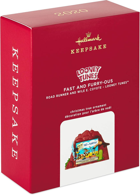 Hallmark Keepsake Christmas Ornament 2020, Looney Tunes Road Runner and Wile E. Coyote Fast and Furry-ous (1799QXI2311)...